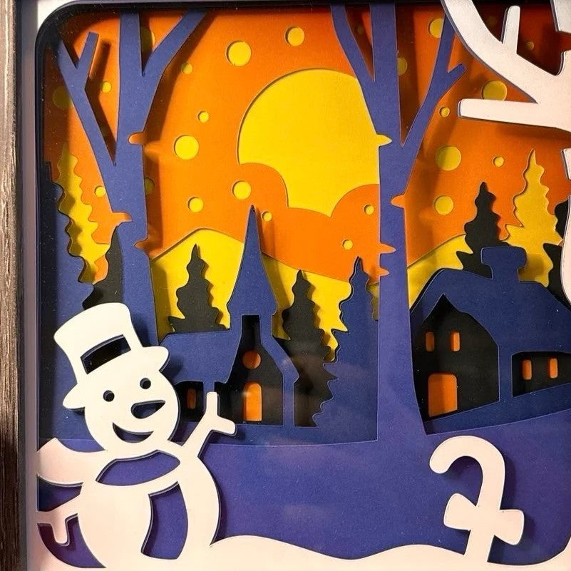 Snowman in Sunset