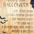 Halloween Recipe Board