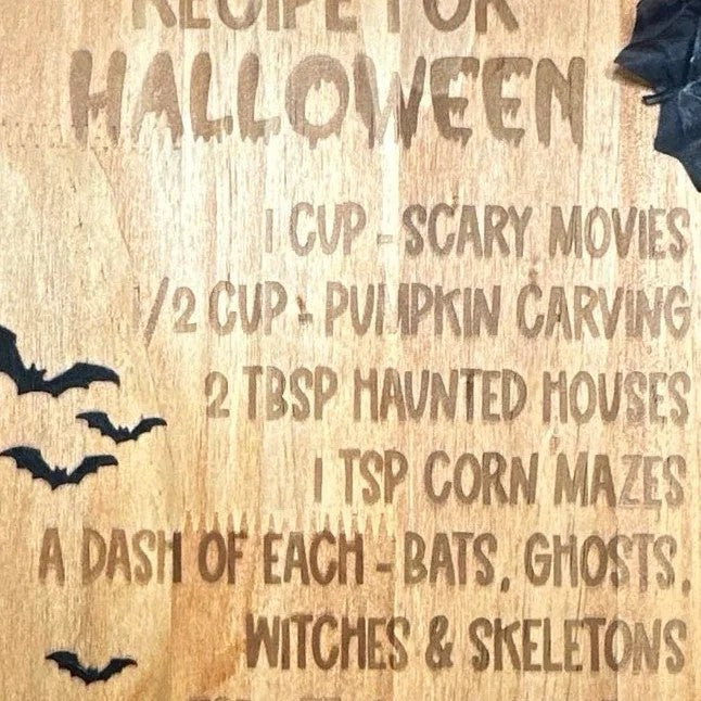 Halloween Recipe Board