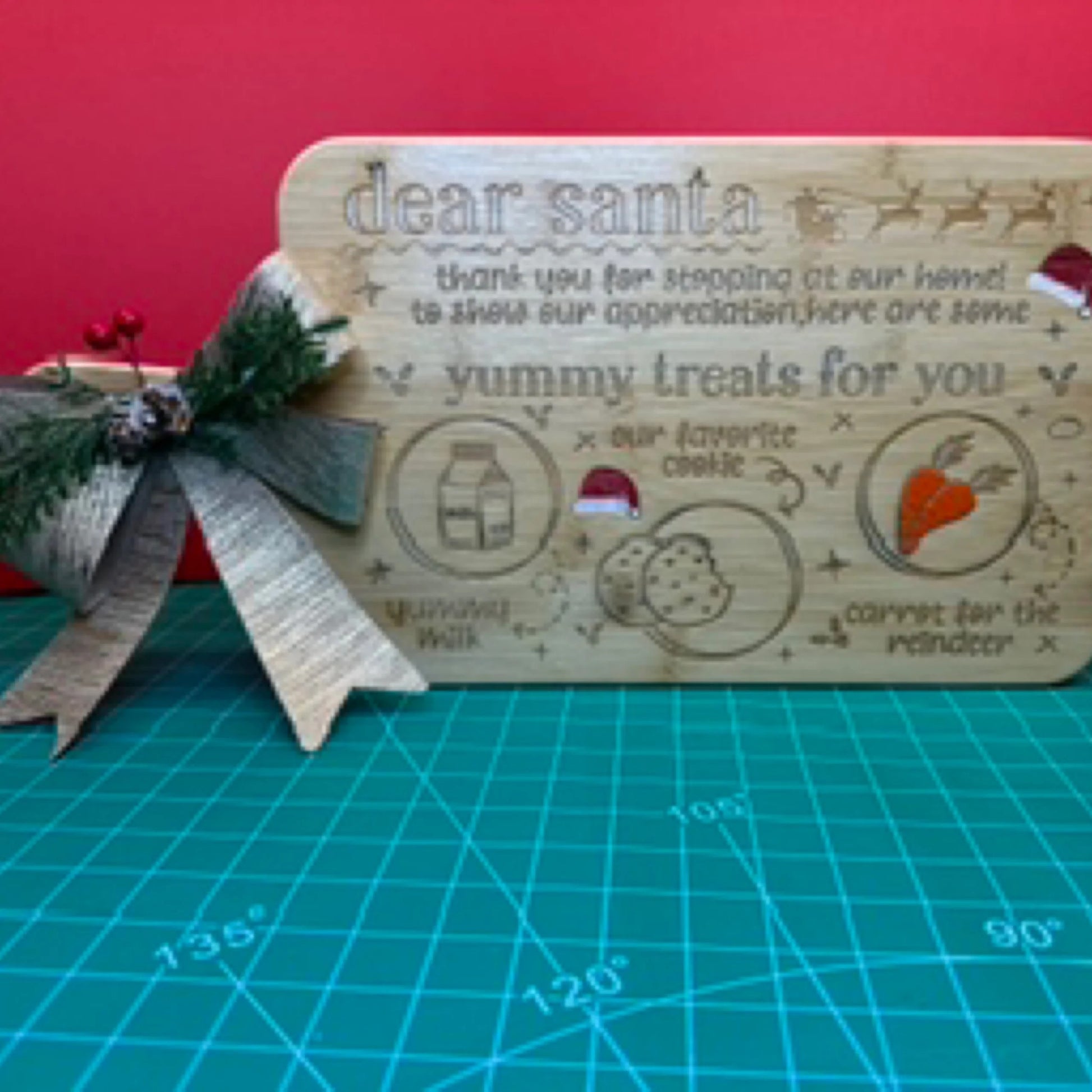 Santa Tray Deco Cutting Board