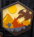 D20 Wall hanging Knight&Dragon flying