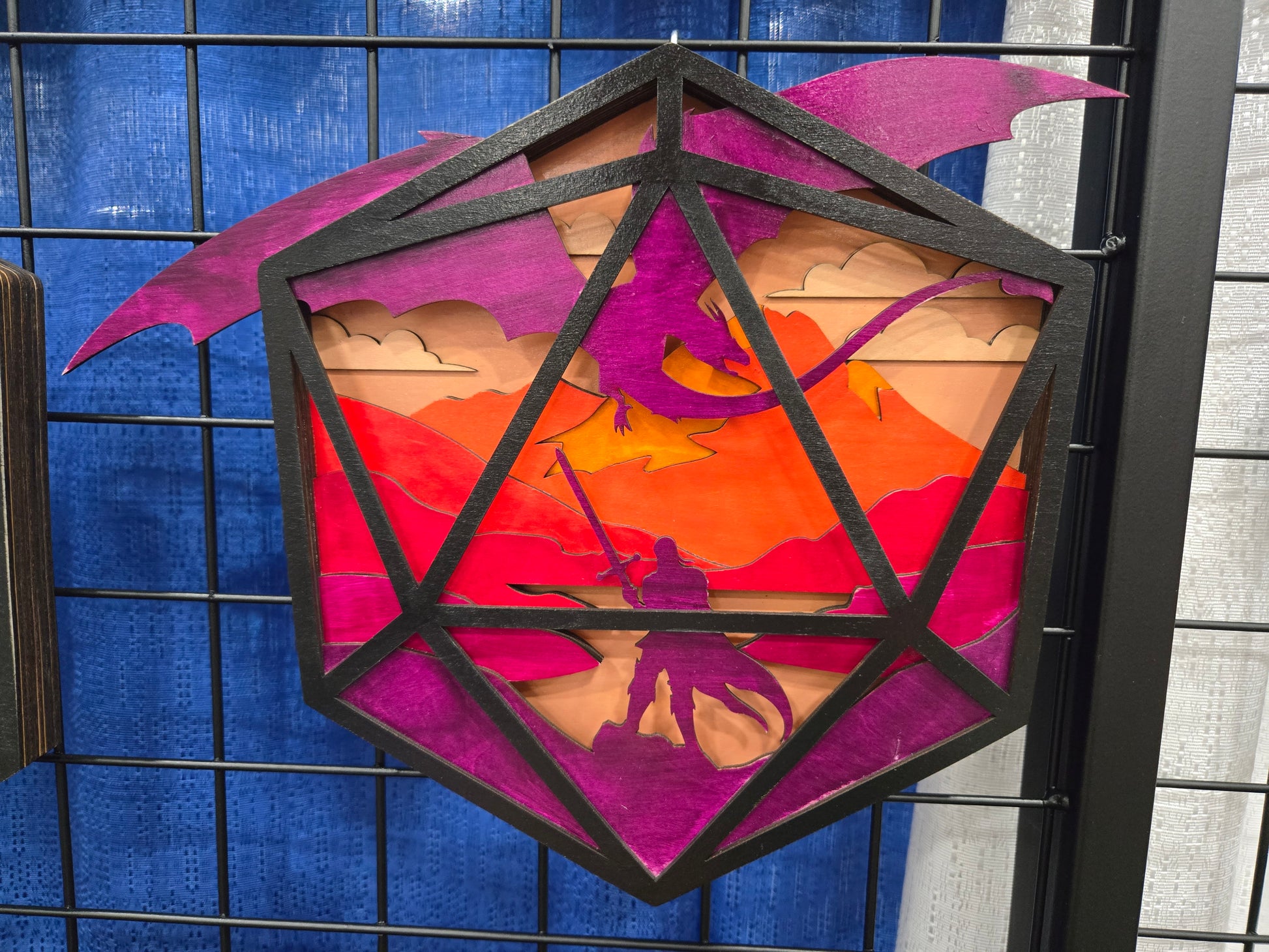D20 Wall Hanging Dragon & Knight